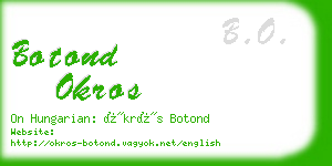 botond okros business card